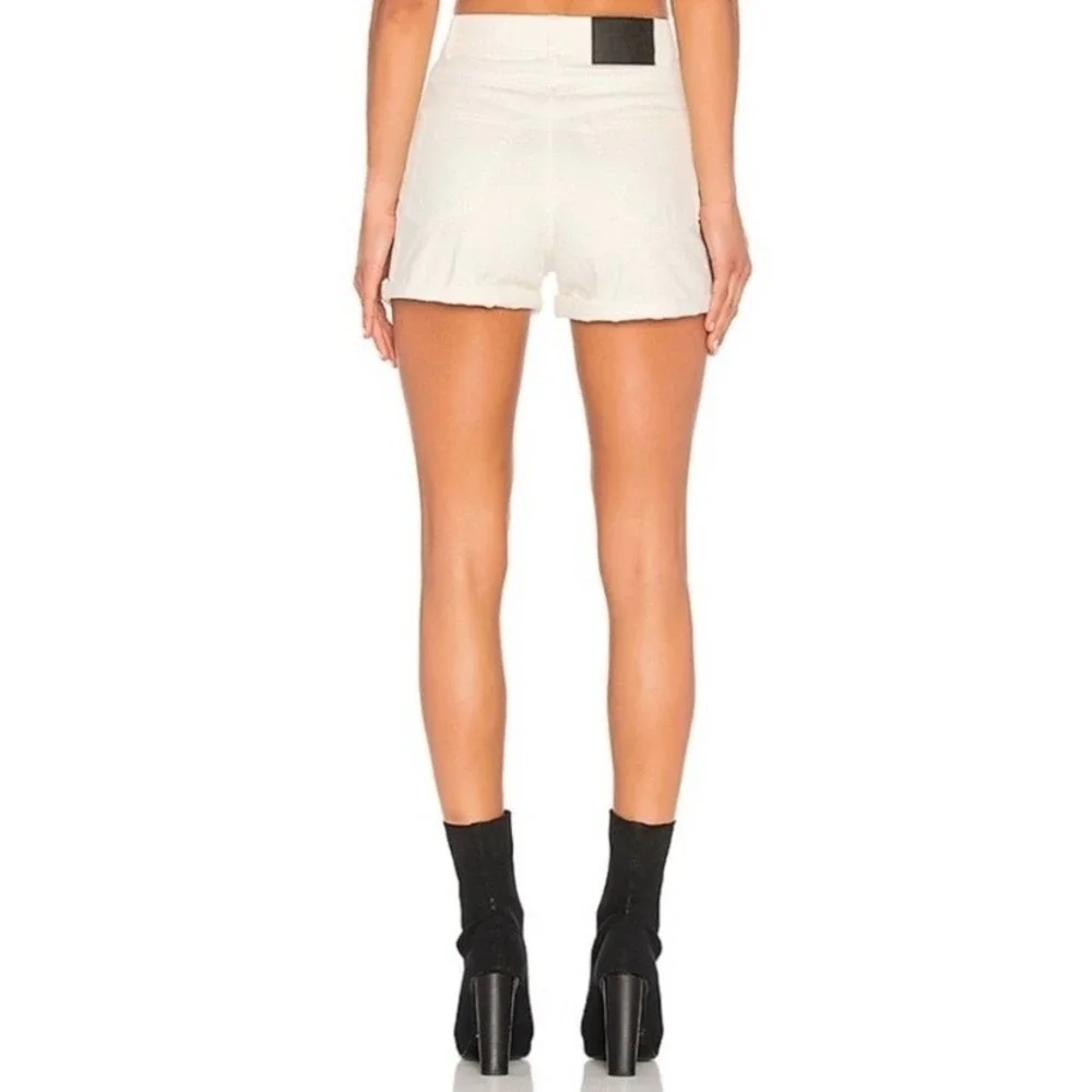 Cheap Monday Denim‎ Shorts Womens 30 White Distressed Ripped Jean Shorts